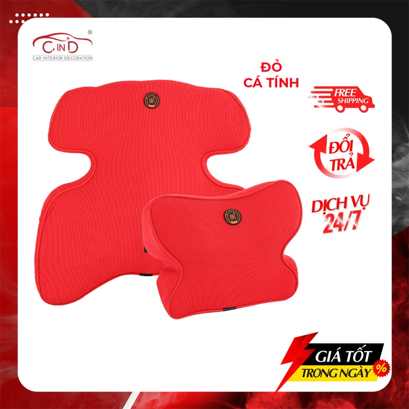 Gối Tựa Đầu Lót Lưng Cao Su Non Định Hình 4D Chống Đau Mỏi Vai Gáy Cột Sống CIND TK-028 - Nhập Khẩu Chính Hãng