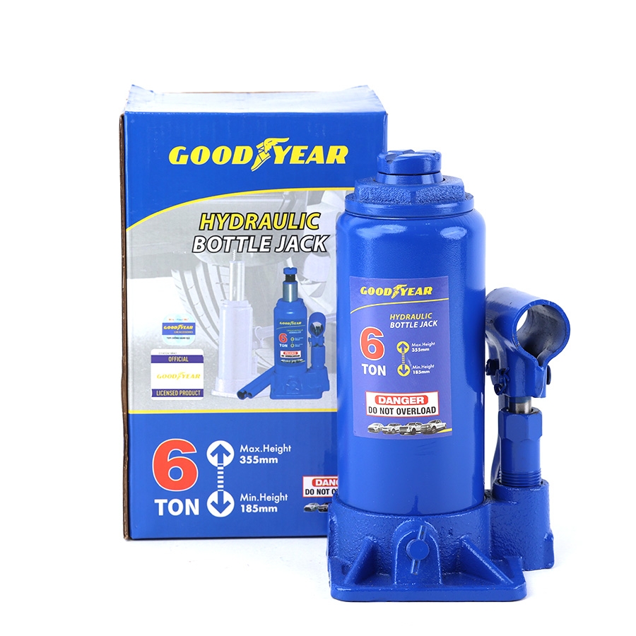 Kích Thuỷ Lực 2 Tấn 4 Tấn 6 Tấn Con Đội Nâng Vật Nặng Kích Gầm Ô tô GOODYEAR - Nhập Khẩu Chính Hãng