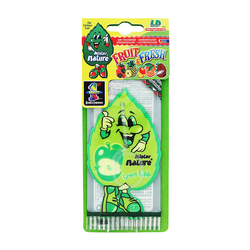 Lá Thơm Nụ Cười May Mắn L&D Mister Nature Green Apple - Nhập Khẩu Chính Hãng