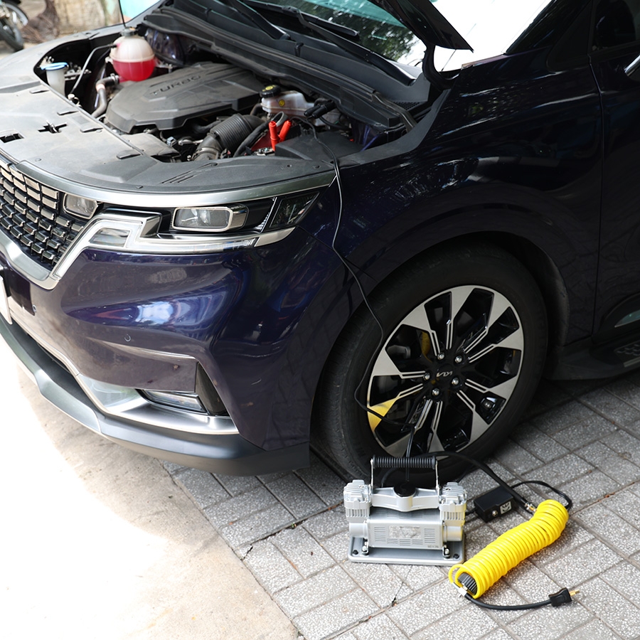 Máy Bơm Lốp Ô Tô 2 Xi-lanh 12V Công Suất Lớn Bơm Siêu Nhanh Siêu Khoẻ JL-ID40 - Nhập Khẩu Chính Hãng