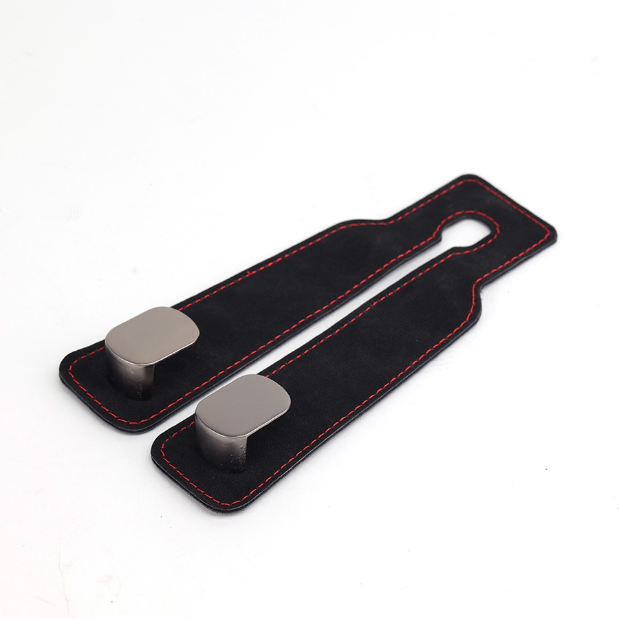 Móc Treo Kép Đa Năng Trên Ô Tô CIND BO-N021 Bằng Kim Loại Bọc Da Lộn Màu Đen Sang Trọng Cho Nội Thất Xe - Nhập Khẩu Chính Hãng