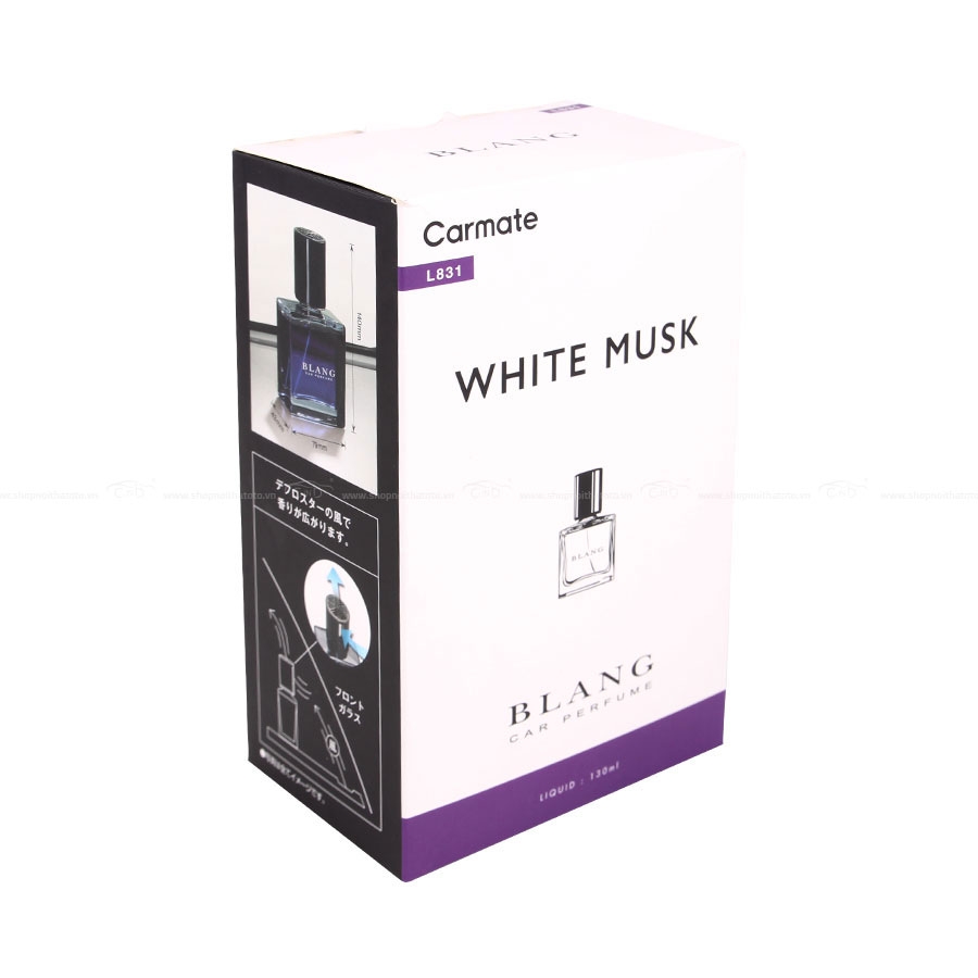 Nước Hoa Ô Tô CARMATE Blang Liquid BC L831 White Musk 130ml - Nhập Khẩu Chính Hãng