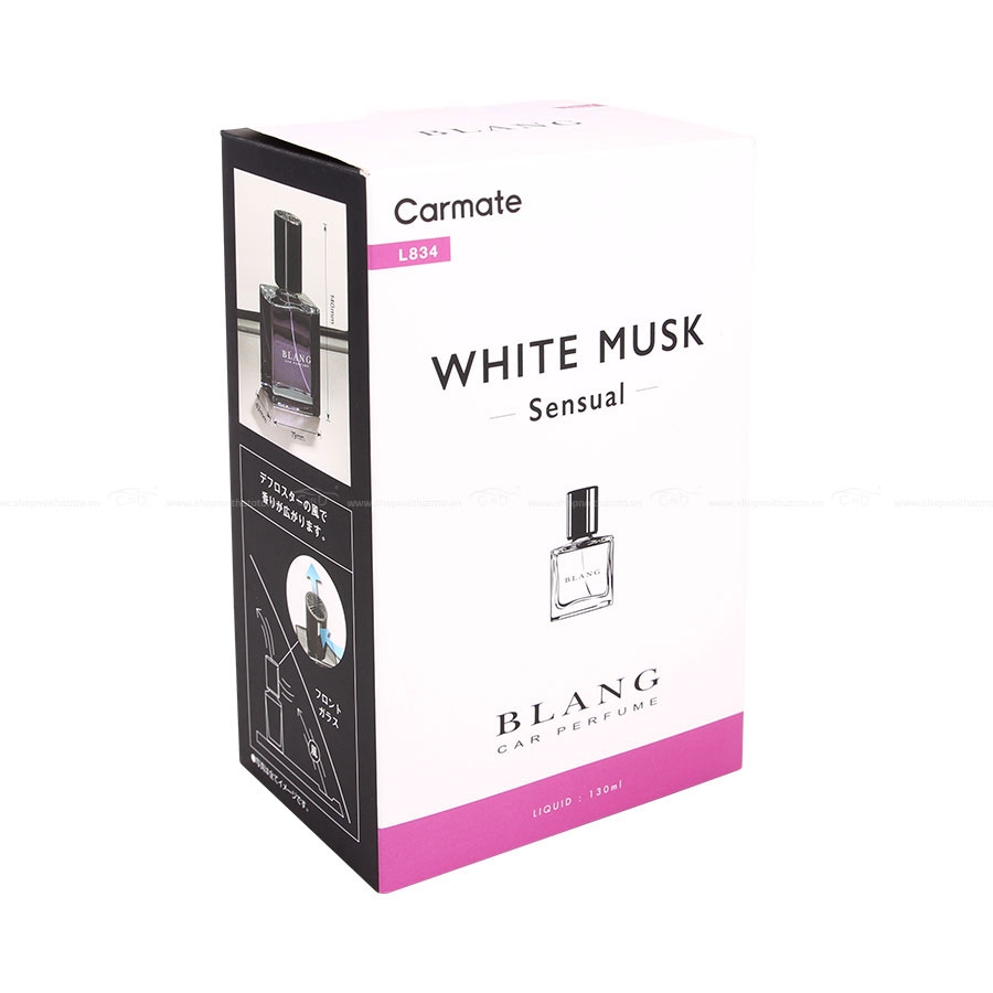 Nước Hoa Ô Tô CARMATE Blang Liquid BC L834 White Musk Sensual 130ml - Nhập Khẩu Chính Hãng