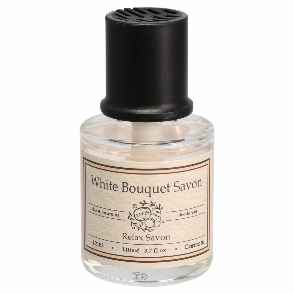 Nước Hoa Ô Tô CARMATE Relax Savon L2103 White Bouquet Savon 110ml - Nhập Khẩu Chính Hãng