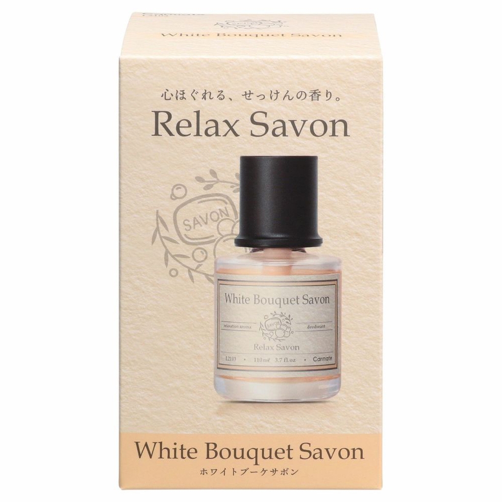 Nước Hoa Ô Tô CARMATE Relax Savon L2103 White Bouquet Savon 110ml - Nhập Khẩu Chính Hãng