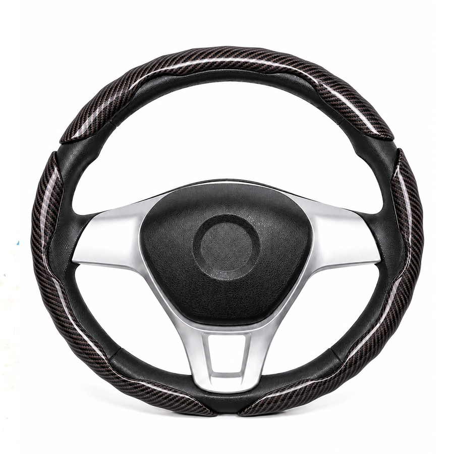 Miếng Ốp Bọc Vô Lăng Ô Tô CIND Carbon Bóng (Phiên Bản Nâng Cấp) Gợn Sóng Mỏng Nhẹ Chống Trơn Trượt Phù Hợp Nhiều Dòng Xe