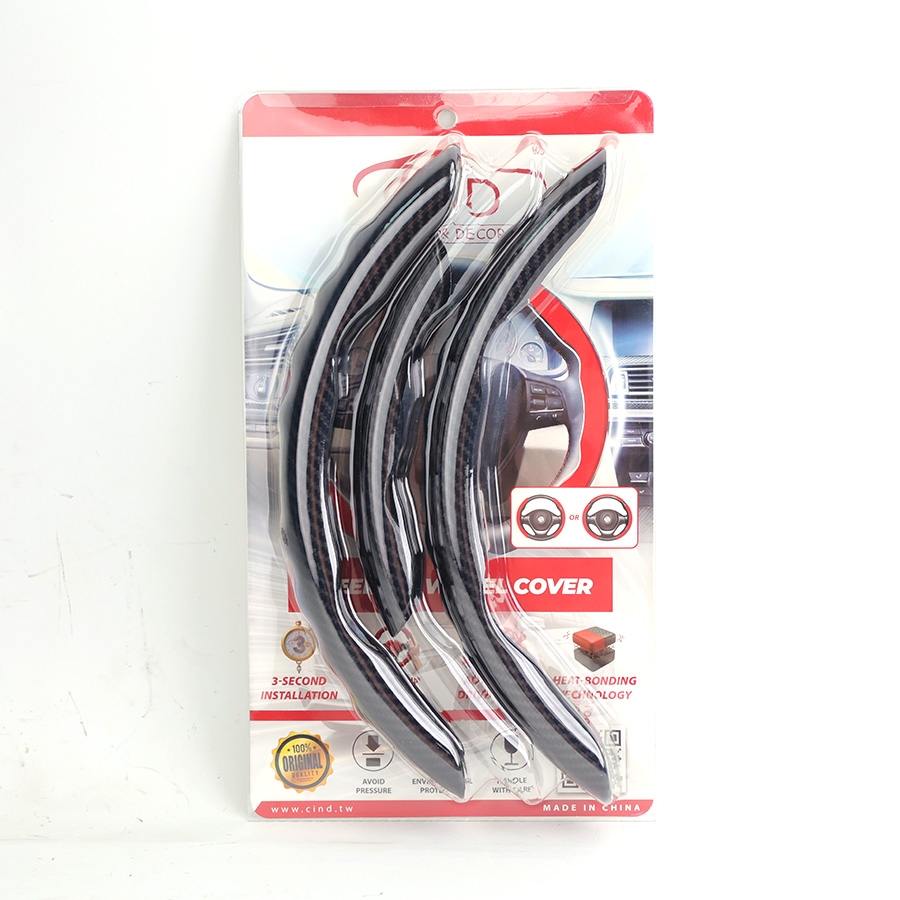 Ốp Bọc Vô Lăng CIND Carbon Bóng Thể Thao Mỏng Nhẹ Chống Trượt Phù Hợp Nhiều Dòng Xe
