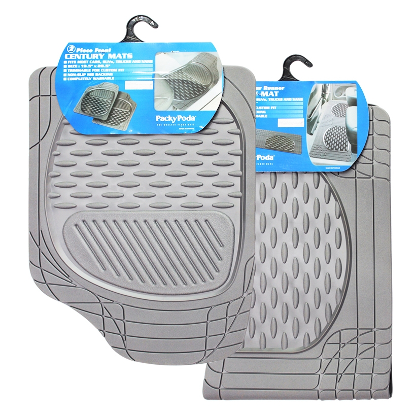 Bộ Thảm Lót Sàn Ô Tô PACKY PODA 6201-6207 Màu Xám 4 Chỗ - Nhập Khẩu Chính Hãng