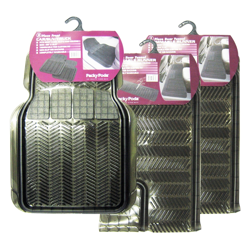 Bộ Thảm Lót Sàn Ô Tô PACKY PODA 6401-6407 Màu Đen 7 Chỗ - Nhập Khẩu Chính Hãng