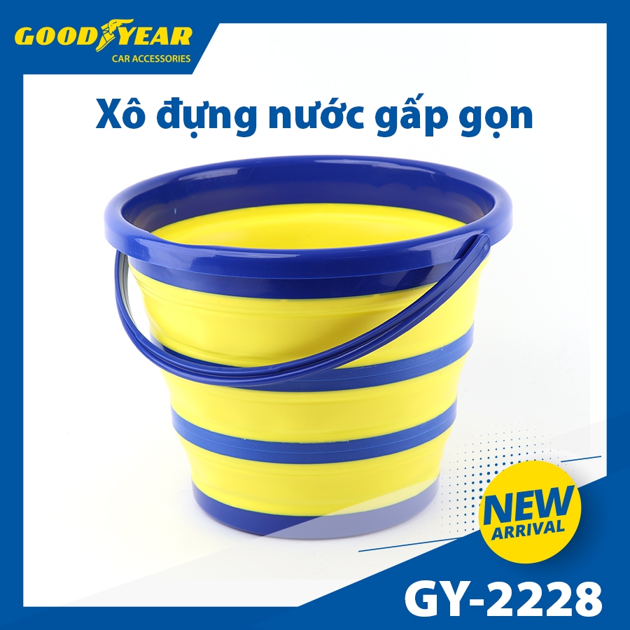 Xô Đựng Gấp Gọn GOODYEAR GY-2228 Dung Tích 10L Đa Năng Có Móc Treo Tiện Dụng Chất Liệu Siêu Bền