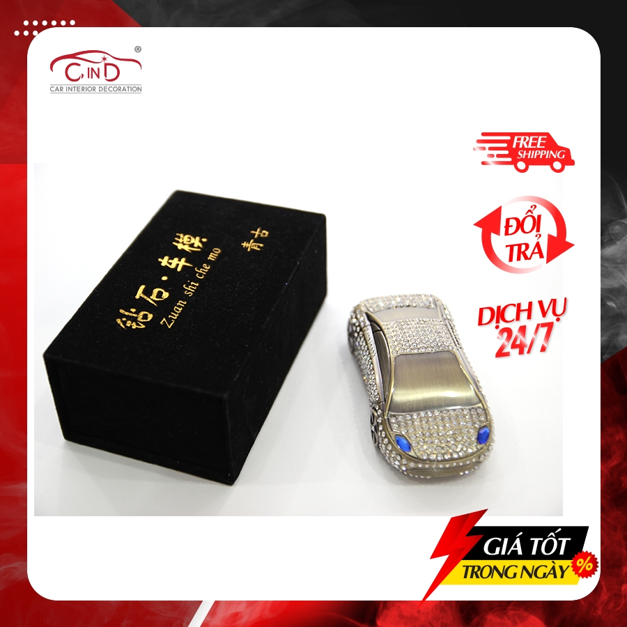 Mô Hình Trang Trí Cao Cấp CIND Xe Hơi Đính Kim Cương - Nhập Khẩu Chính Hãng