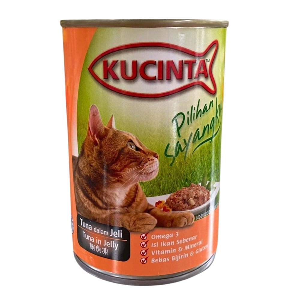 Pate Kucinta lon 400g Tuna in Jelly vị cá ngừ cho mèo