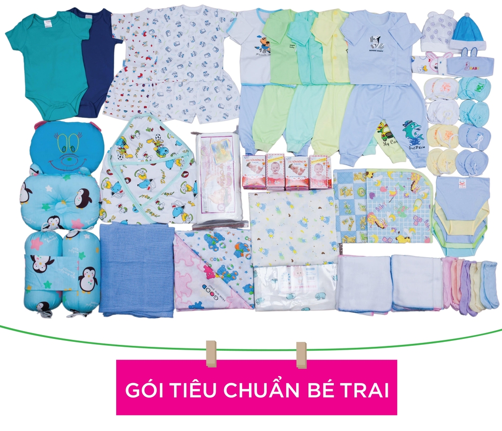 Trọn bộ sơ sinh tiêu chuẩn dành cho bé trai hè - Free ship -  www.shopmebau.com.vn