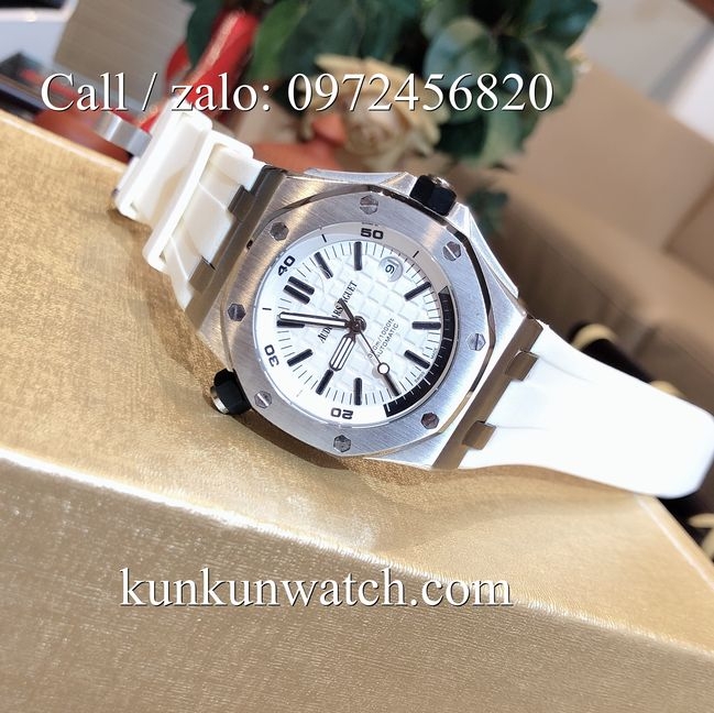 Đồng Hồ Nam Audemars Piguet Royal Oak Offshore - Dây Cao Su Trắng -  Automatic - 43mm KUNKUN WATCH