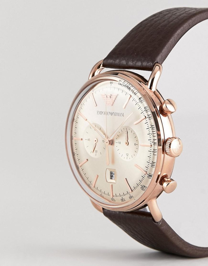 Đồng hồ Nam Emporio Armani AR11206 - Quartz - Dây da - 43mm KUNKUN WATCH