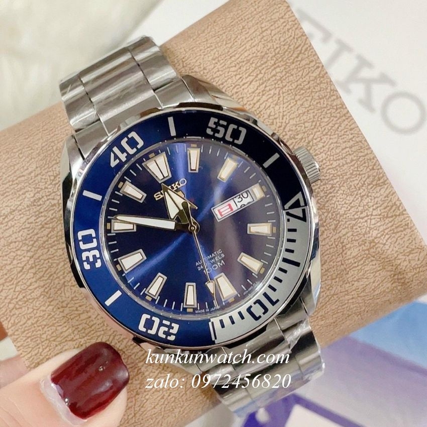 Đồng Hồ Nam Seiko 5 Sports Automatic Bezel Xoay Blue 44mm KUNKUN WATCH