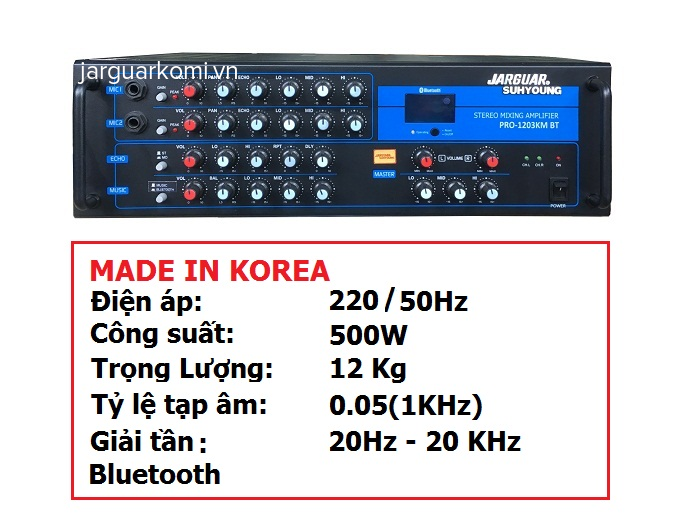 Amply karaoke Jarguar Pro 1203KM Bluetooth
