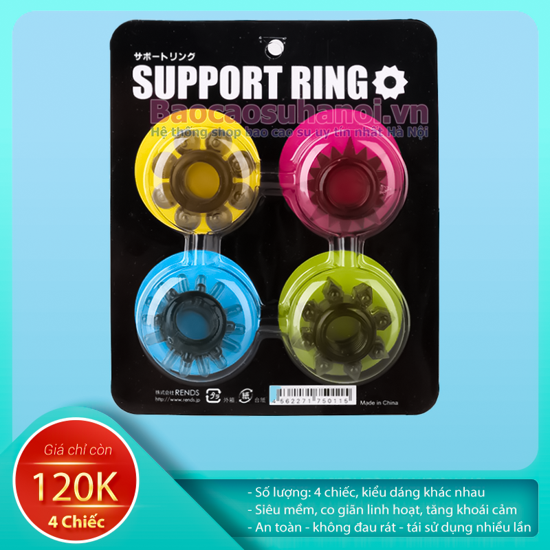 bộ-4-vòng-đeo-dương-vật-silicon-màu-đen