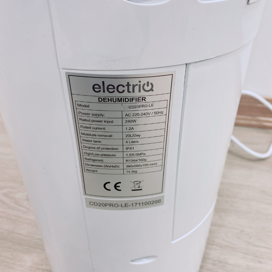 Máy hút ẩm ELECTRIQ 12-20L/ngày