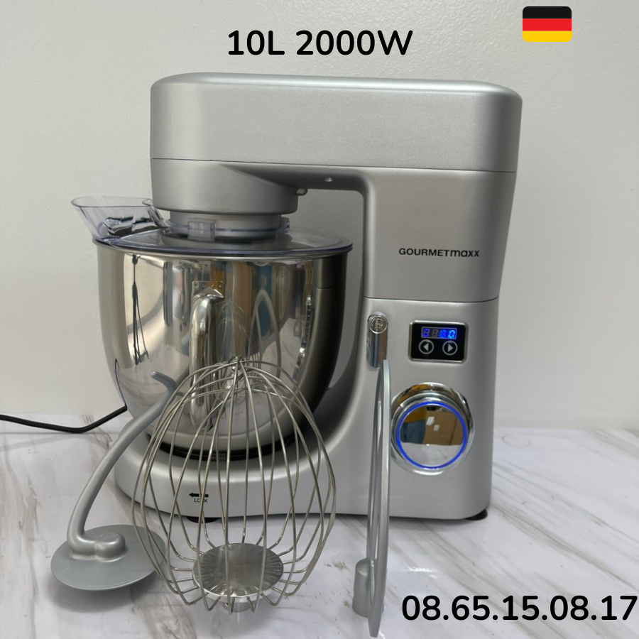 Máy nhào bột công nghiệp GOURMETMAXX 10L 2000W - Bản quốc tế