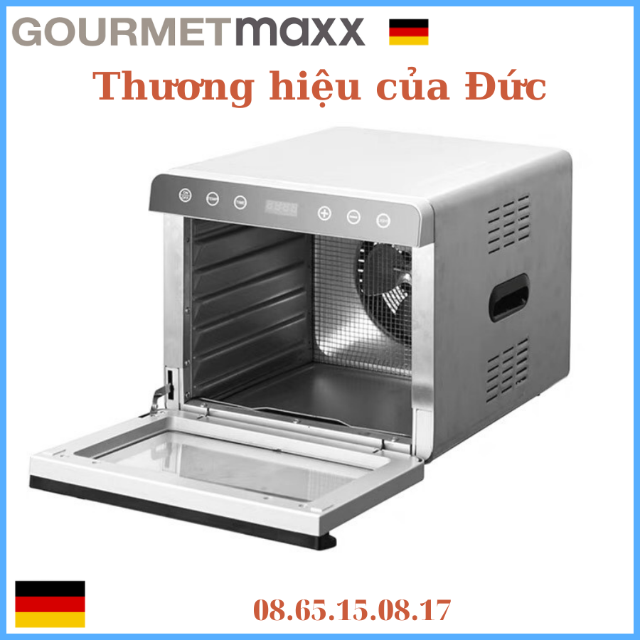 Máy sấy thực phẩm GOURMETMAXX 8 khay - Đèn UV diệt khuẩn, máy sấy bát