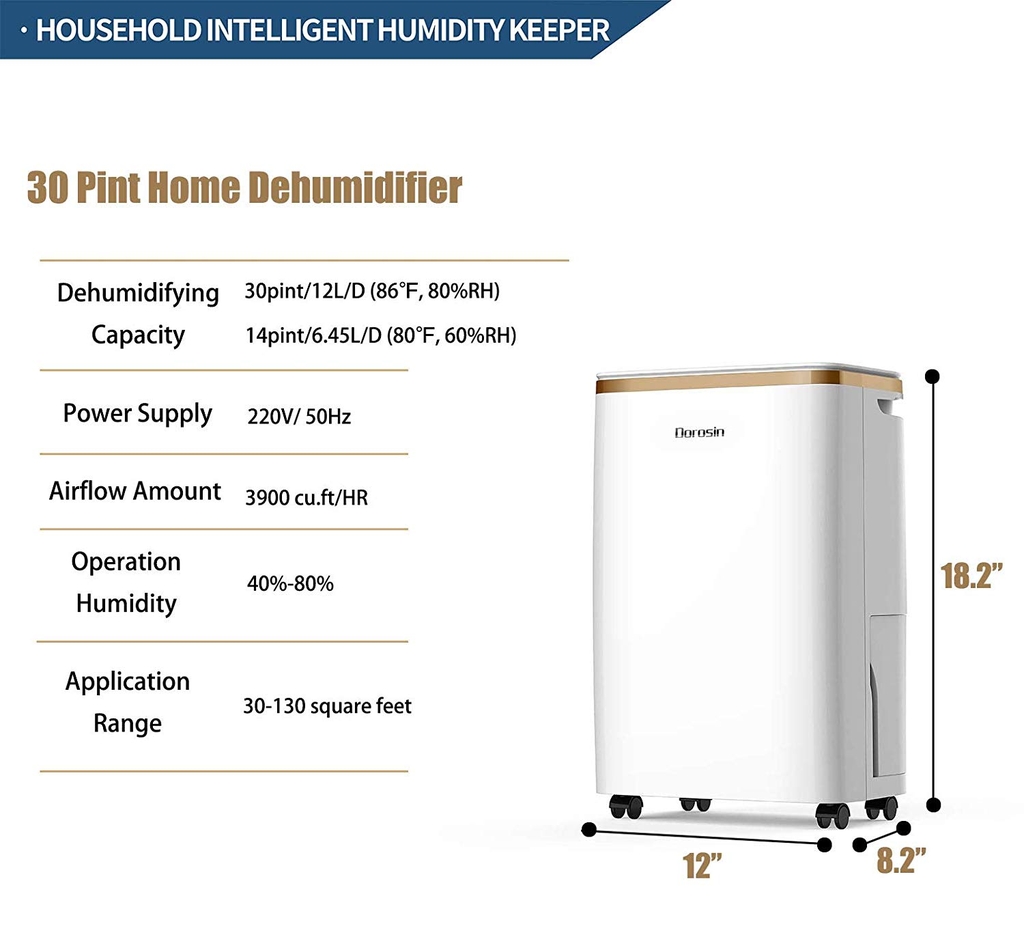 Máy hút ẩm Dorosin 12L ER-1201-hút ẩm lọc không khí