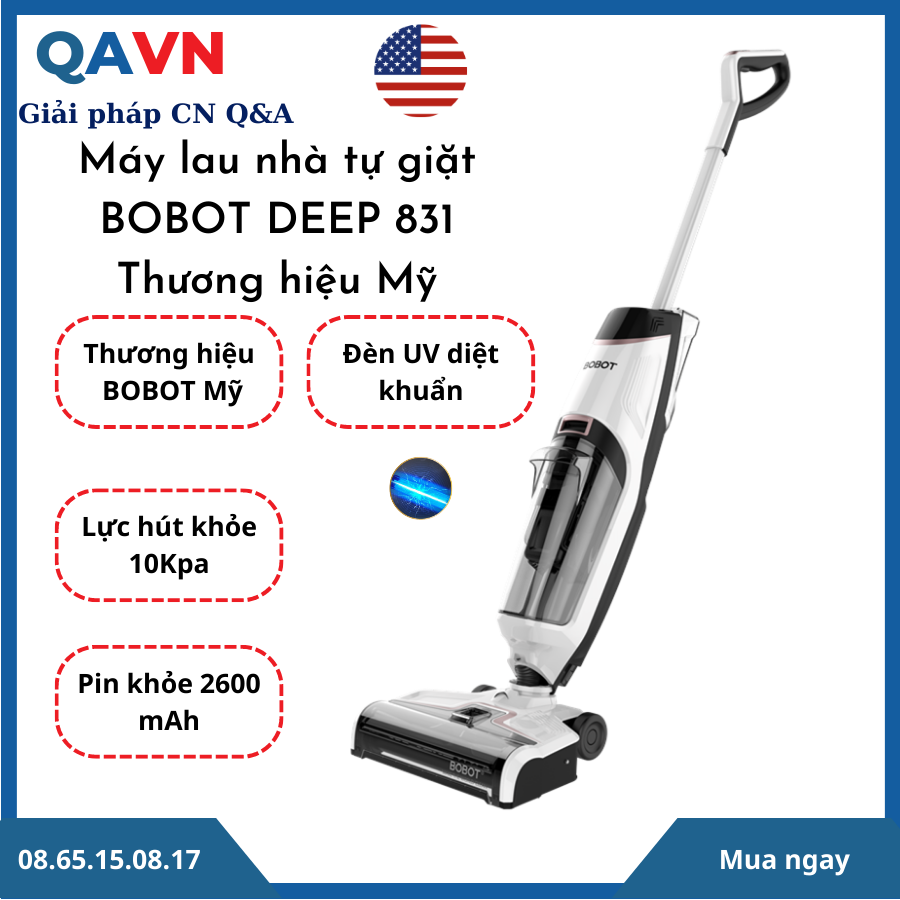 Máy lau nhà cầm tay tự giặt BOBOT