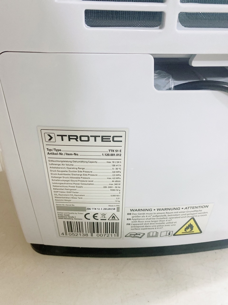 Máy hút ẩm TROTEC 12L/ngày