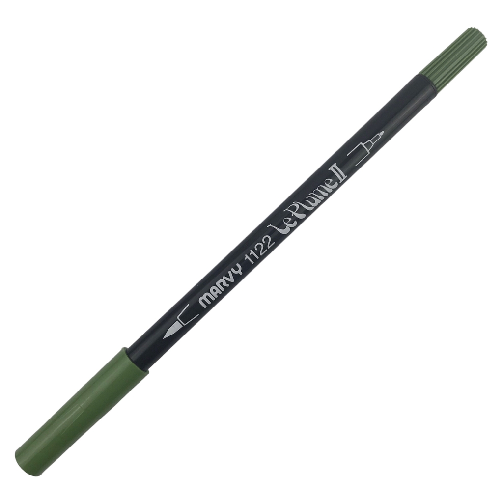 Bút lông hai đầu Marvy Uchida 1122 tone xanh lá