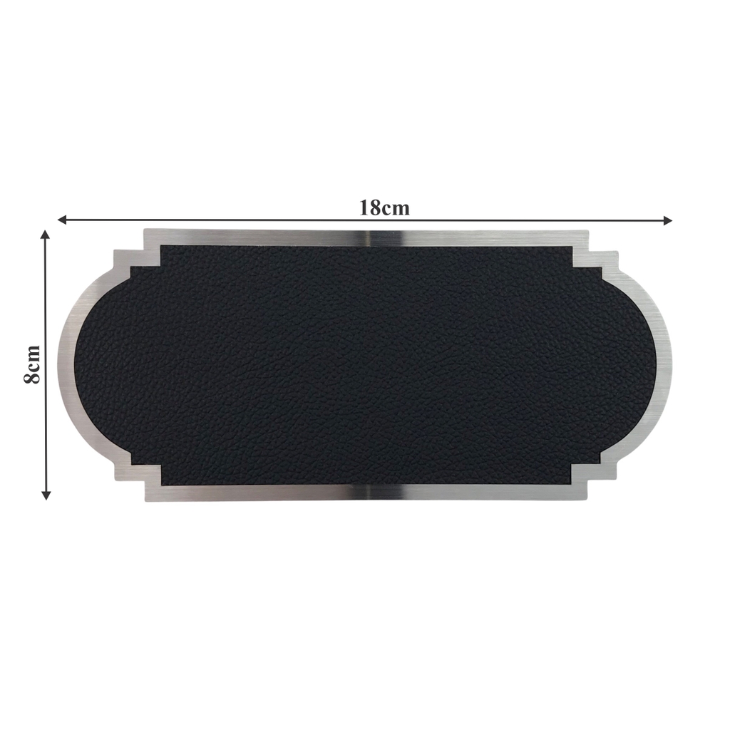 Biển số phòng da BP02 chữ nhật viền inox, Bảng số chung cư, khách sạn, toà nhà