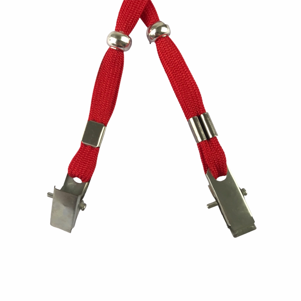 Dây đeo thẻ dù 1cm kẹp sắt [50] (100)