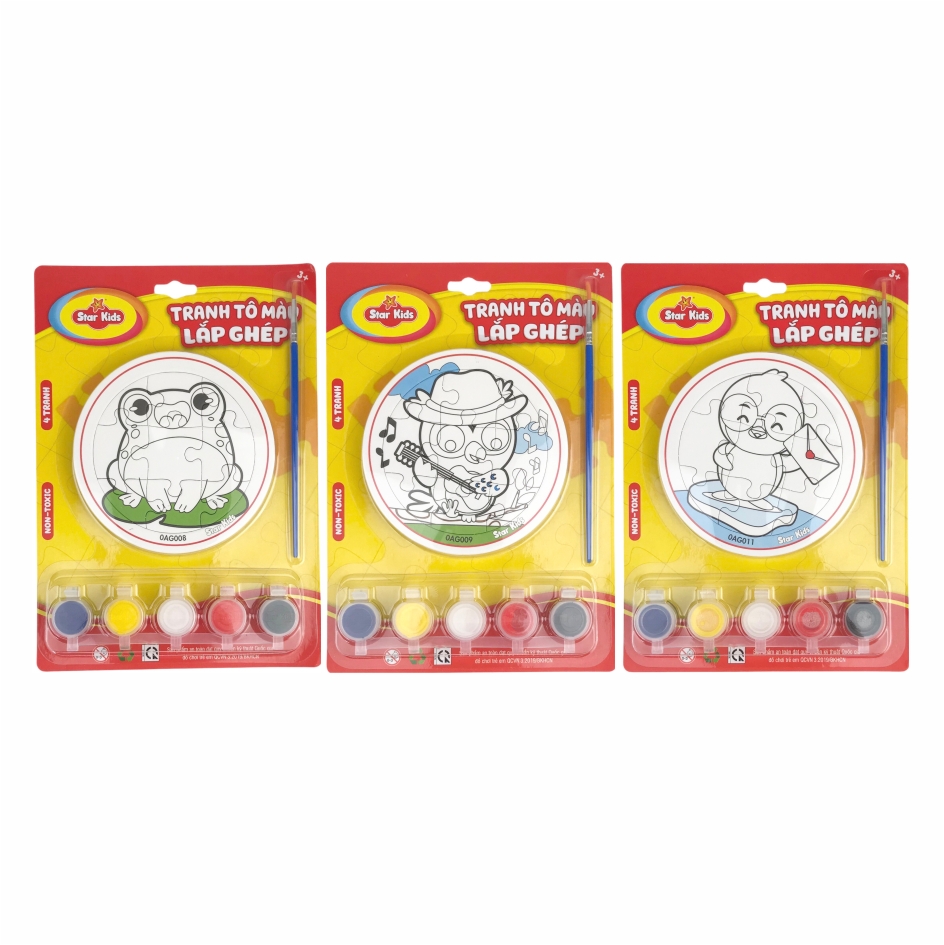Bộ tranh tô màu lắp ghép Star Kids K-701 / K-703 / K-704 / K-705