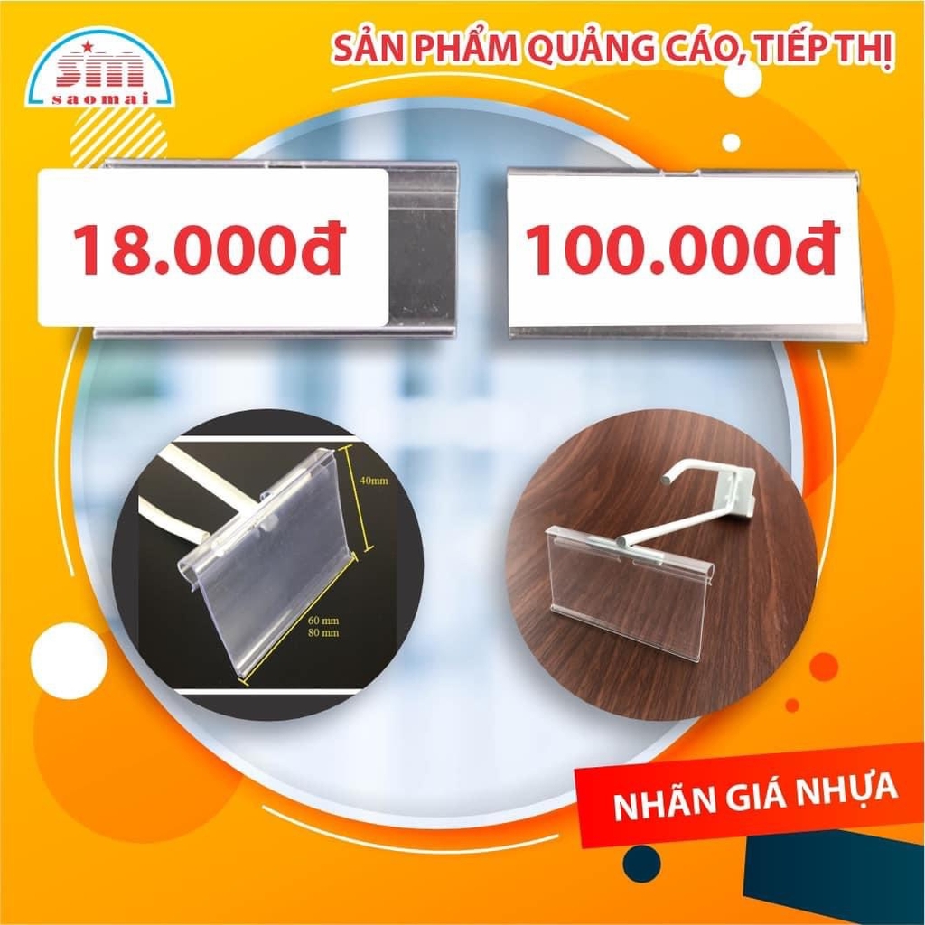 Nhãn giá nhựa JE007 / JE008 [10,100]