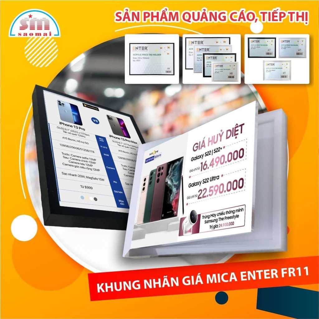 Bảng thông tin mica Enter FR11 210x150mm A5 (20)