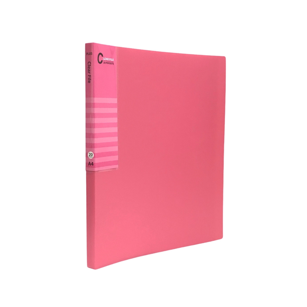 Bìa 20 lá nhựa Plus, file lá đựng hồ sơ, văn phòng phẩm