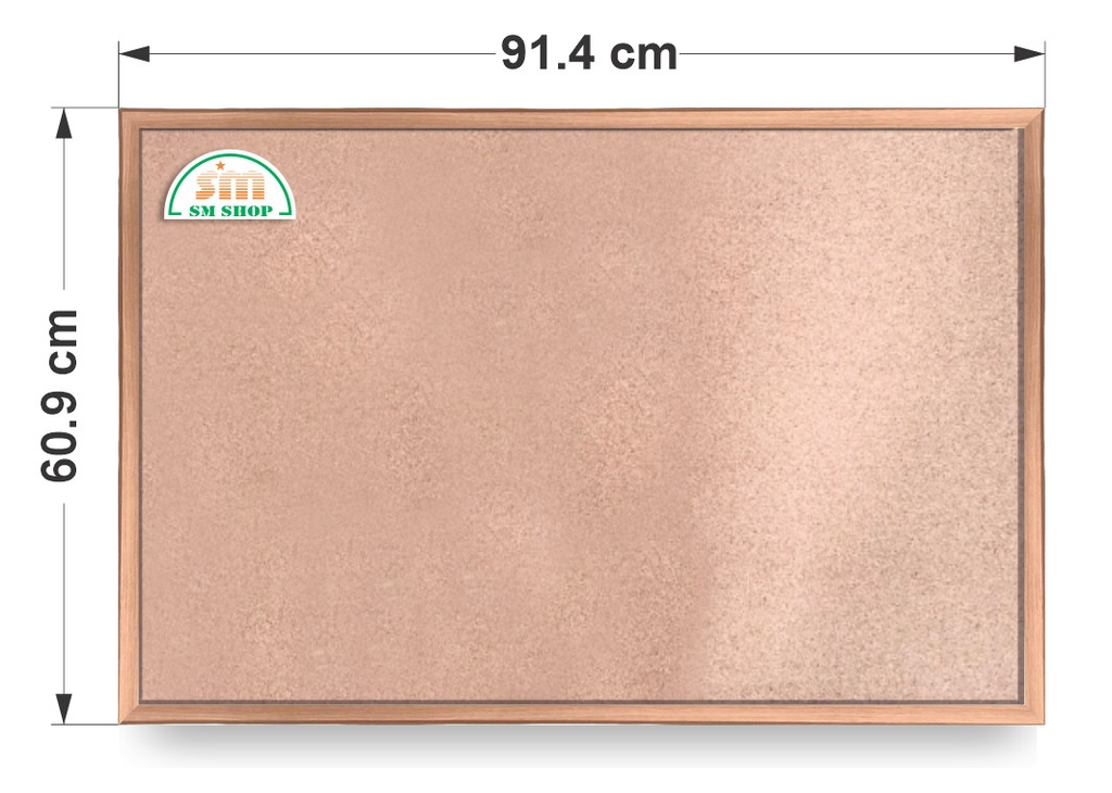 Bảng ghim bần TH HY35-380342Q / HY85351 / HY85352 khung gỗ tự nhiên