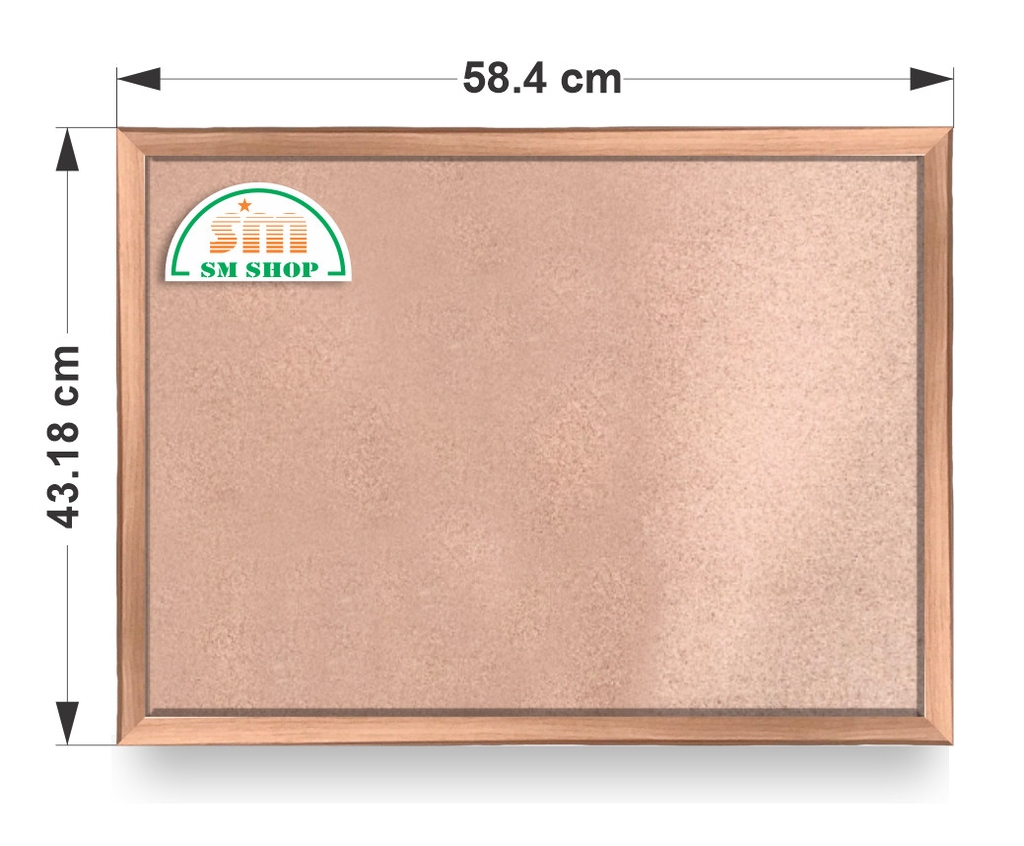 Bảng ghim bần TH HY35-380342Q / HY85351 / HY85352 khung gỗ tự nhiên