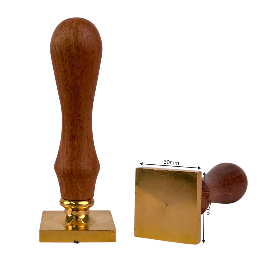 Phôi đồng 40x40mm / 30x30mm / 25.5x25.5mm cán gỗ, dấu cán đồng, dấu chấm mực