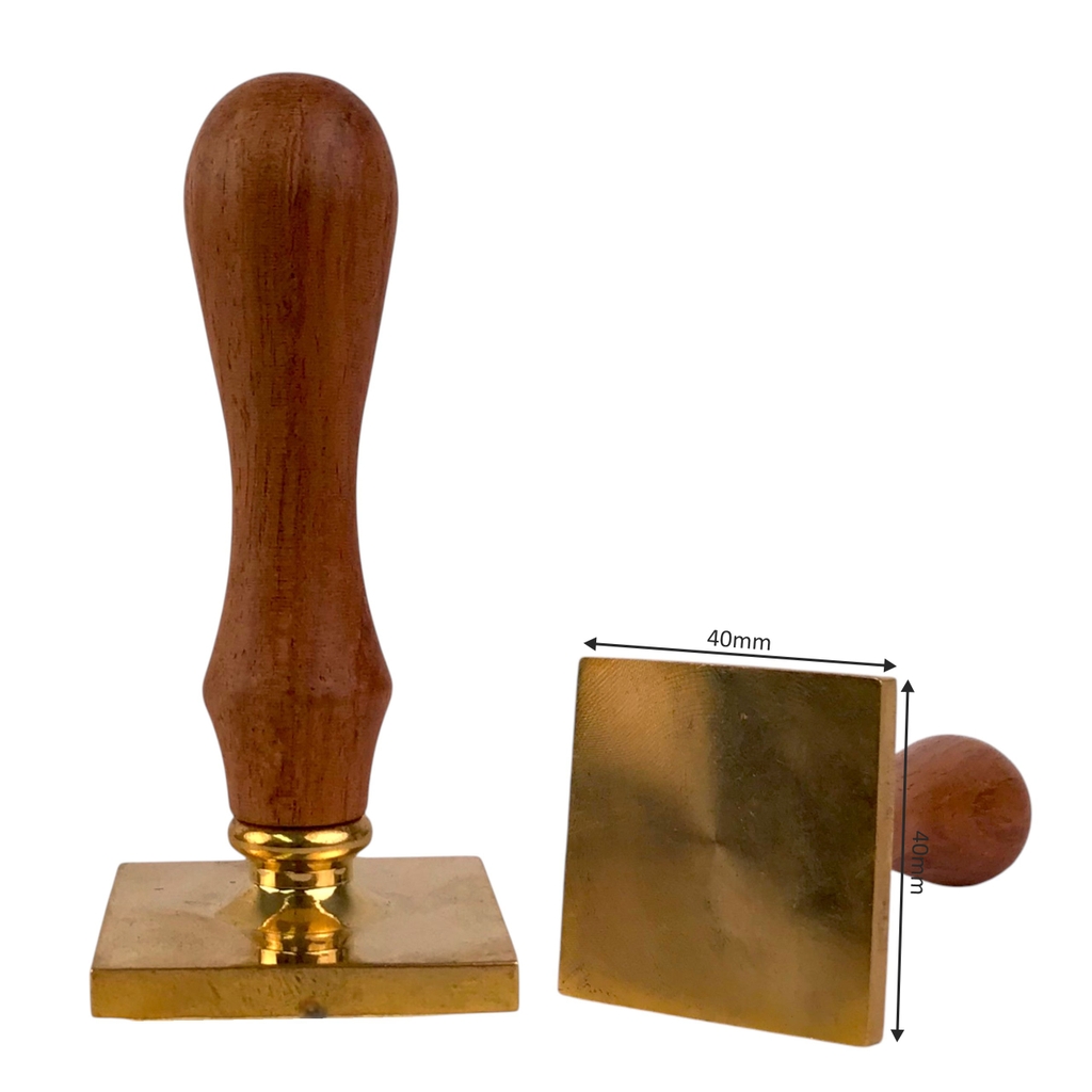 Phôi đồng 40x40mm / 30x30mm / 25.5x25.5mm cán gỗ, dấu cán đồng, dấu chấm mực