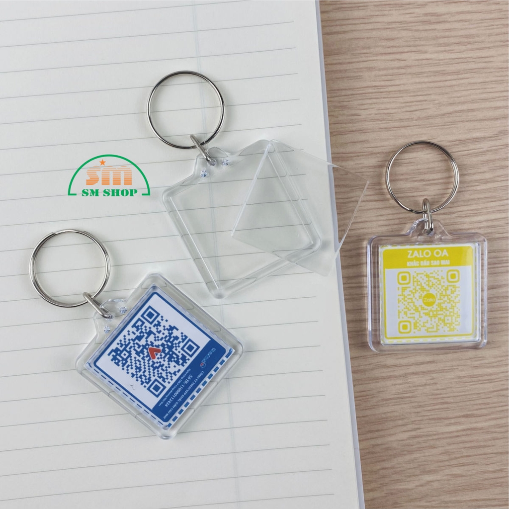 Phôi móc khóa mica MK040 / MK041 [50] (100)