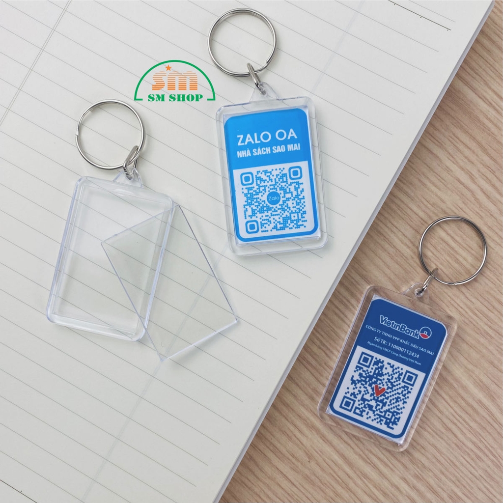 Phôi móc khóa mica MK040 / MK041 [50] (100)