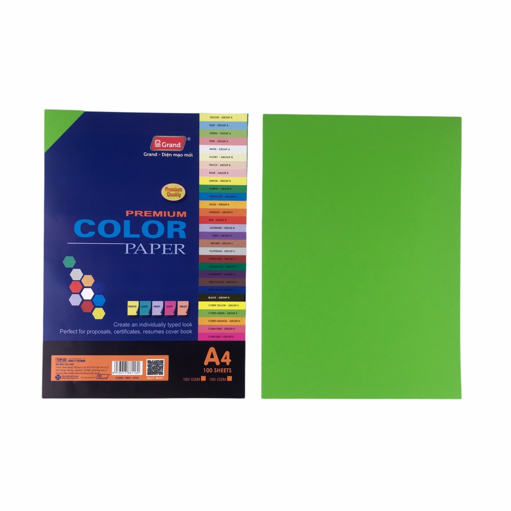 Bìa màu đặc biệt PGrand TMG-8116 210x297mm 160gsm A4
