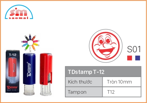Dấu TD T12 Happy Icon Φ10mm