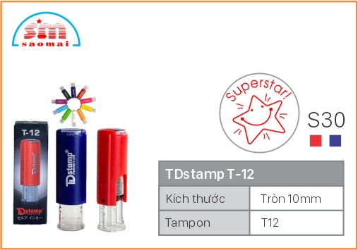 Dấu TD T12 Happy Icon Φ10mm