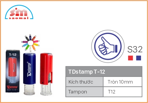 Dấu TD T12 Happy Icon Φ10mm