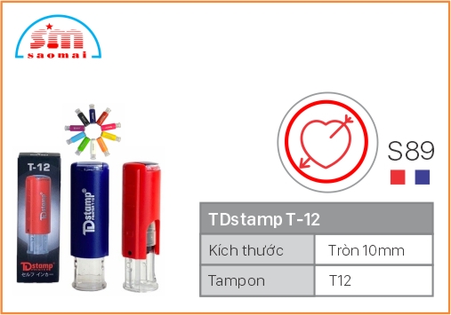 Dấu TD T12 Happy Icon Φ10mm