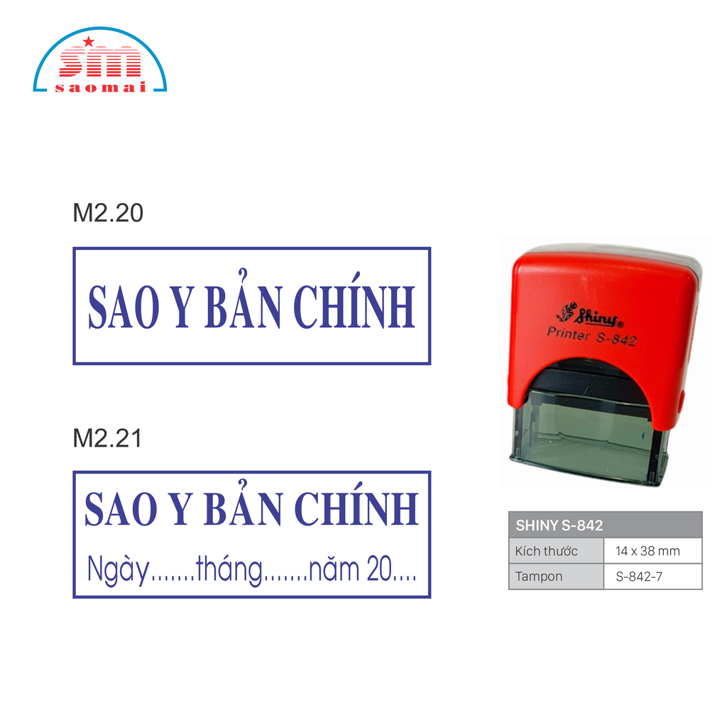 Dấu sao y bản chính S842 / T214 / S843 / S830D