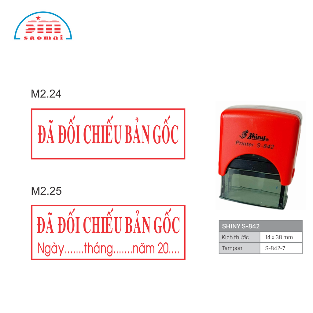 Dấu sao y bản chính S842 / T214 / S843 / S830D