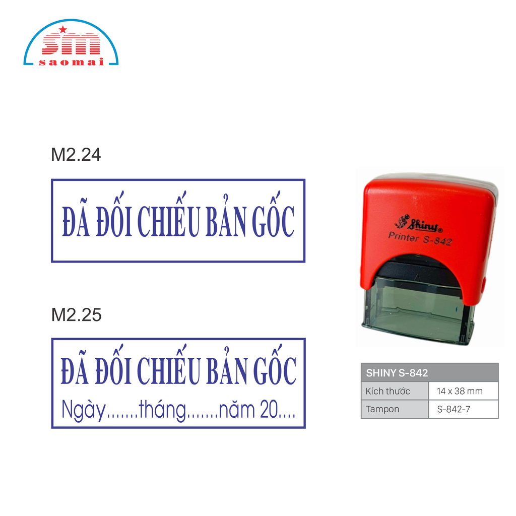 Dấu sao y bản chính S842 / T214 / S843 / S830D