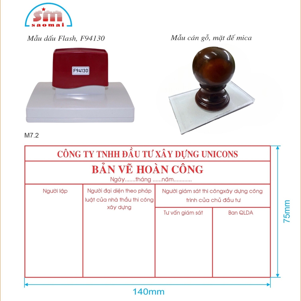 Dấu bản vẽ hoàn công